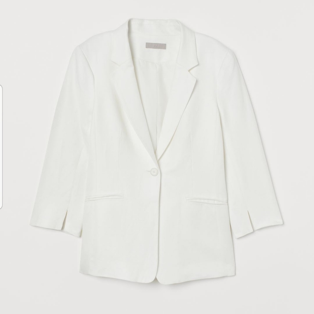 H&m fitted blazer/jacket in white/cream sizeXS